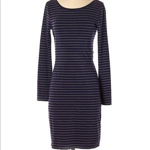 Black Swan striped dress with back cutout